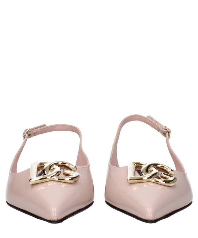 Dolce & Gabbana Pink Leather Ballet Flats