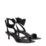 Isabel Marant Black Leather Flat Sandals