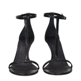 Isabel Marant Black Leather Stiletto Heel Sandals