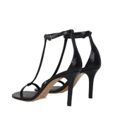 Isabel Marant Black Leather Stiletto Heel Sandals