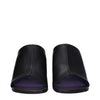Stella McCartney Black Leather Stiletto Heels Sandals