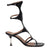 Paris Texas Black Leather Stiletto Heels Sandals