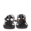 Paris Texas Black Leather Flip-Flop Sandals