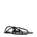 Isabel Marant Black Leather Flip-Flop Sandals