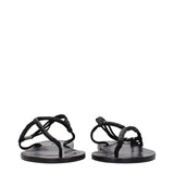 Isabel Marant Black Leather Flip-Flop Sandals