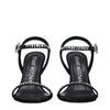 Stuart Weitzman Black Satin Stiletto Heels Sandals