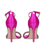 Stuart Weitzman Pink Satin Stiletto Heel Sandals