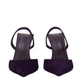 The Attico Purple Leather Stiletto Heel Sandals