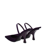 The Attico Purple Leather Stiletto Heel Sandals