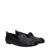 Premiata Black Leather Slip-On Loafers