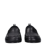 Premiata Black Leather Slip-On Loafers