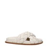 Fabiana Filippi Beige Leather Slippers Sandals