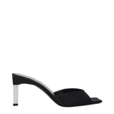 The Attico Black Satin Stiletto Heel Sandals