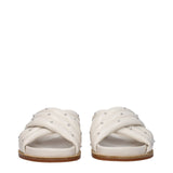 Fabiana Filippi Beige Leather Slippers