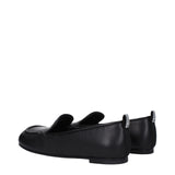 Premiata Black Leather Slip-On Loafers