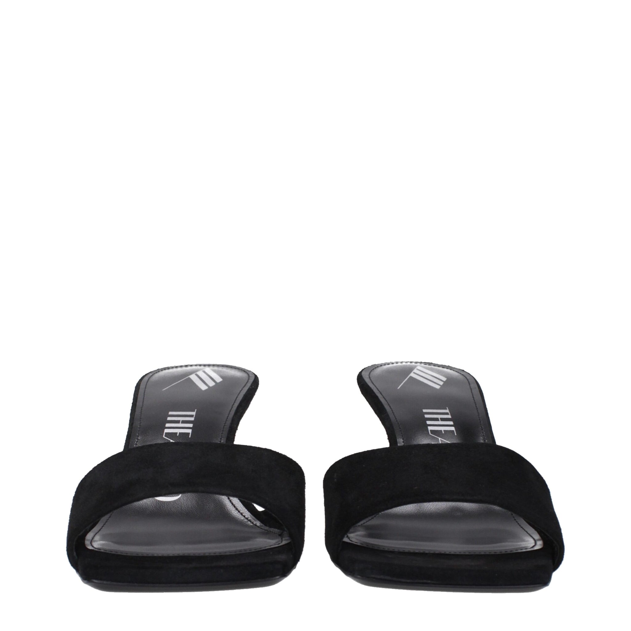 The Attico Black Leather Platforms