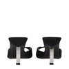 The Attico Black Satin Stiletto Heels Sandals