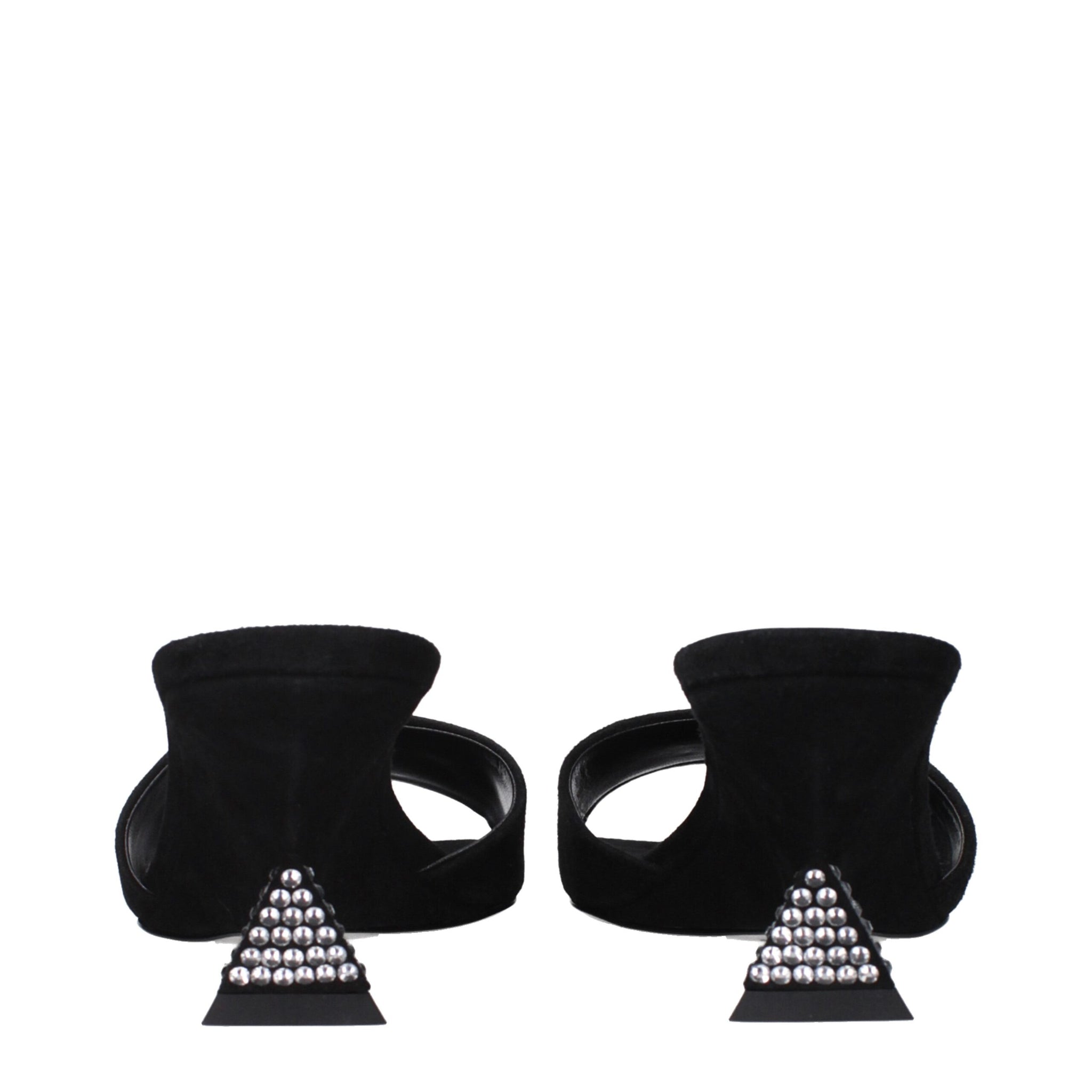 The Attico Black Leather Platforms