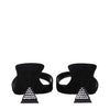 The Attico Black Leather Platforms
