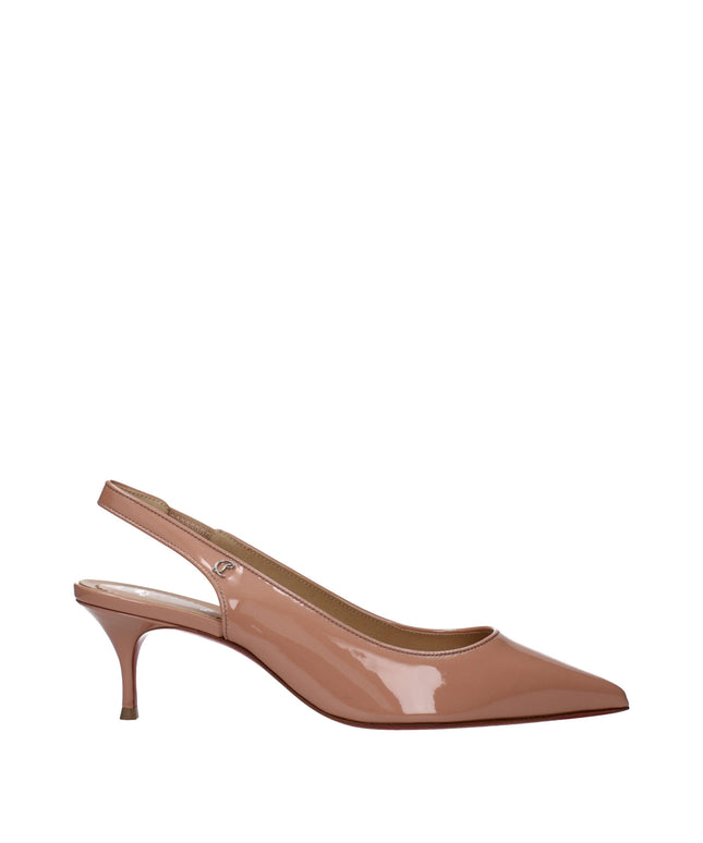 Christian Louboutin Pink Leather Mid Heel Pumps