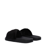 Givenchy Black Cotton Slippers