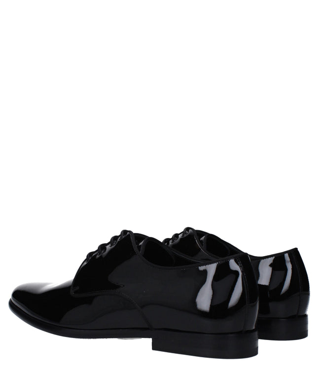 Dolce & Gabbana Black Leather Oxfords And Derbies