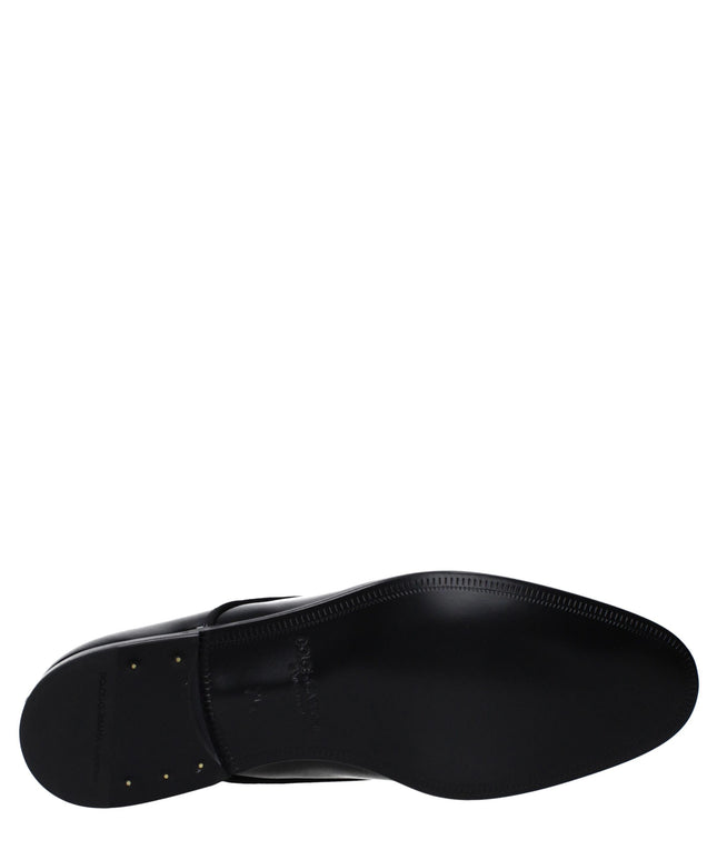 Dolce & Gabbana Black Leather Oxfords And Derbies