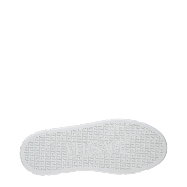 Versace White Leather Low Tops