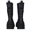 Moncler Black Leather Ankle Boots