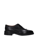 Valentino Garavani Black Leather Oxfords And Derbies