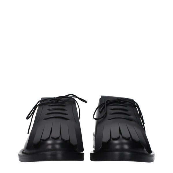 Max Mara Black Leather Oxfords And Derbies