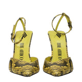 The Attico Yellow Leather High Heel Pumps