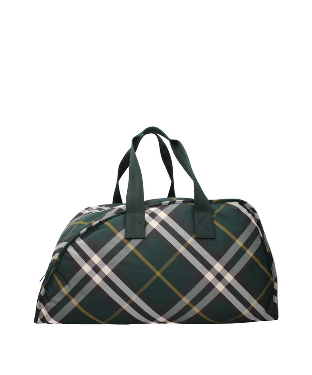Burberry Green Fabric Luggage And Travel
