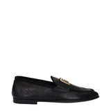Dolce & Gabbana Black Leather Slip-On Loafers
