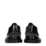 Stuart Weitzman Black Leather Slip-On Loafers