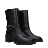 Stuart Weitzman Black Leather Ankle Boots