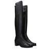 Stuart Weitzman Black Leather Over The Knee