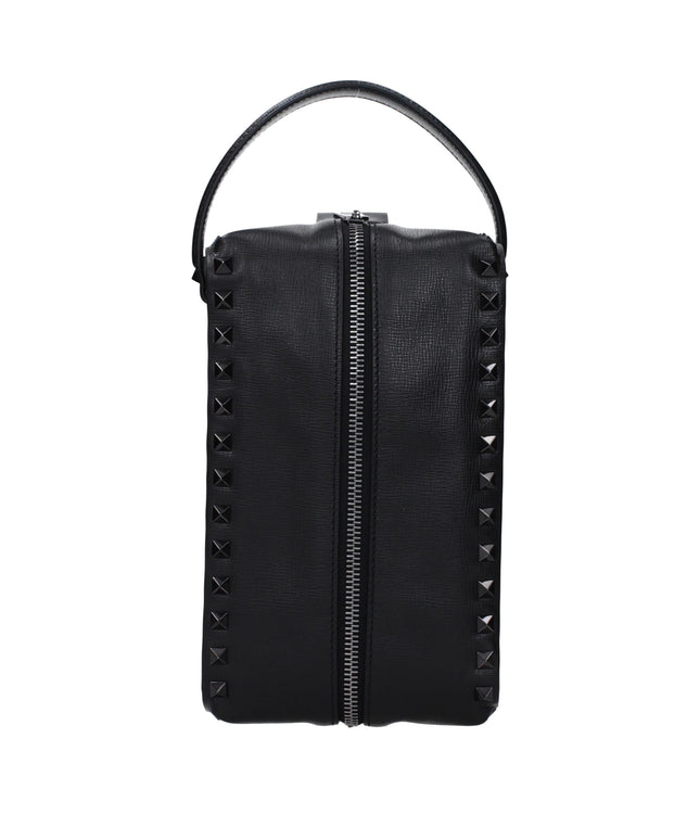 Valentino Garavani Black Leather Clutch Bags