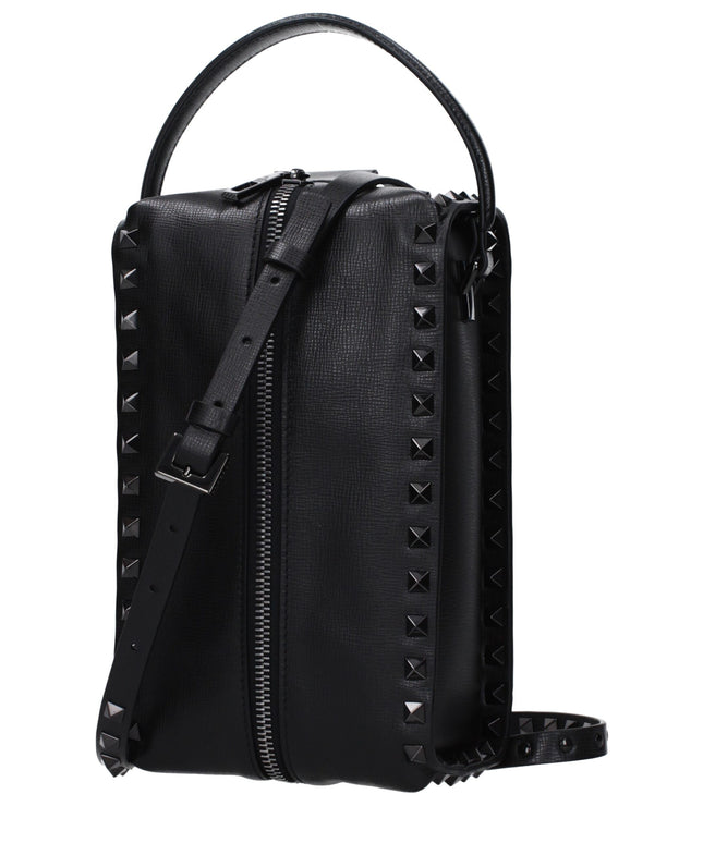 Valentino Garavani Black Leather Clutch Bags