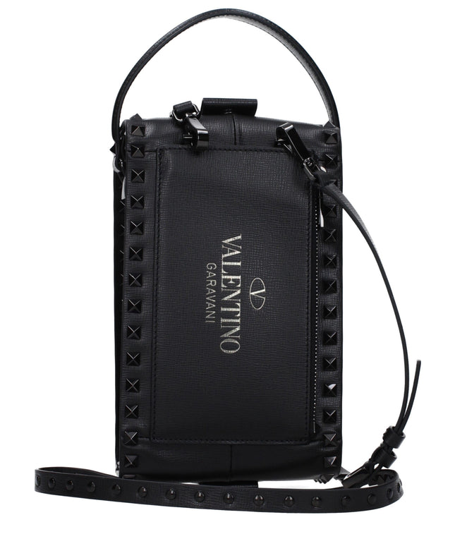 Valentino Garavani Black Leather Clutch Bags