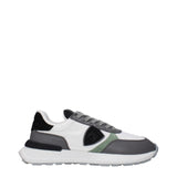 Philippe Model White Fabric Low Top Sneakers