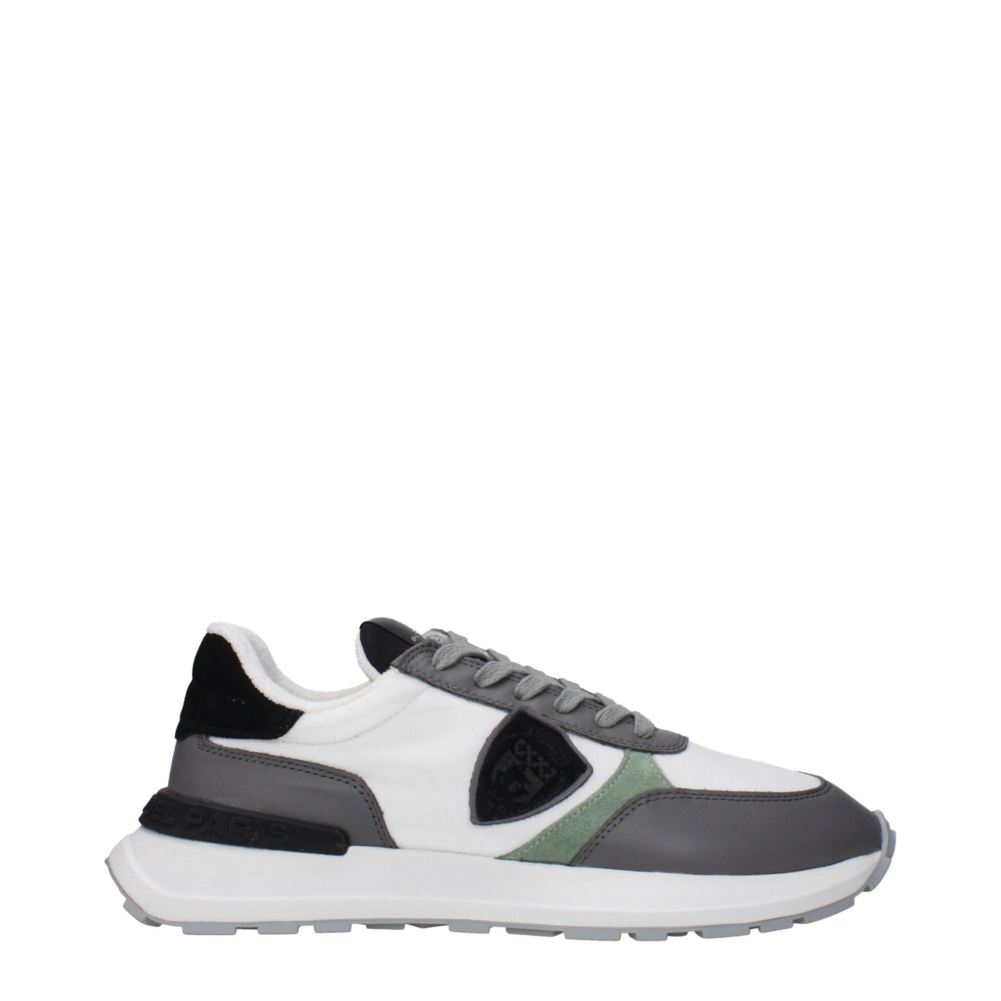 Philippe Model White Fabric Low Top Sneakers