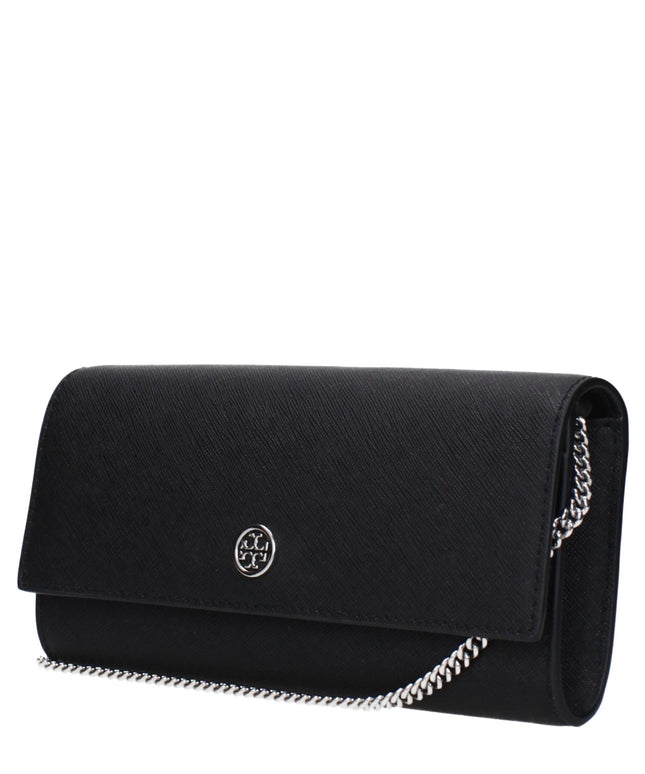 Tory Burch Black Leather Clutch Bags