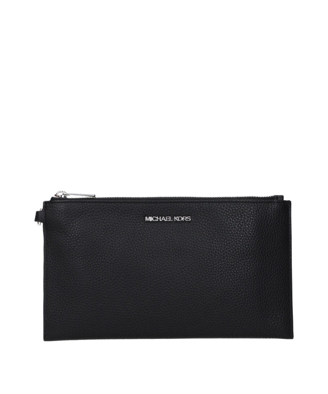 Michael Kors Black Leather Clutch Bags