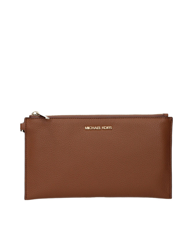 Michael Kors Brown Leather Clutch Bags