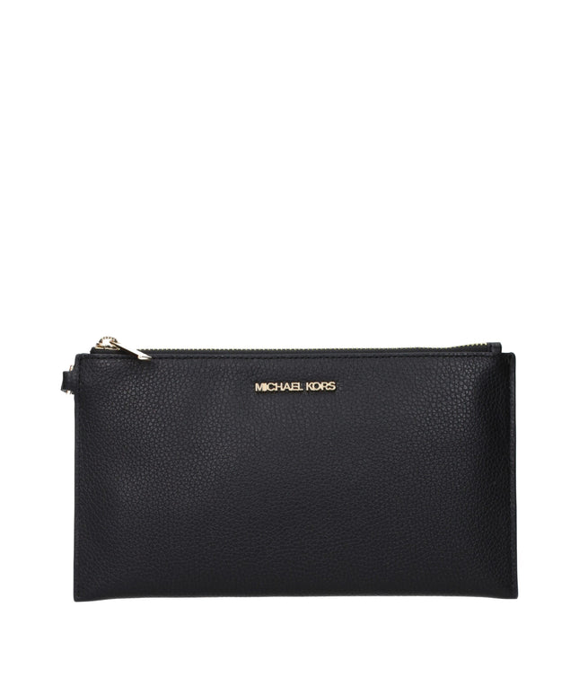 Michael Kors Black Leather Clutch Bags