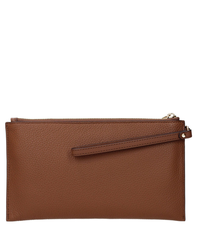 Michael Kors Brown Leather Clutch Bags