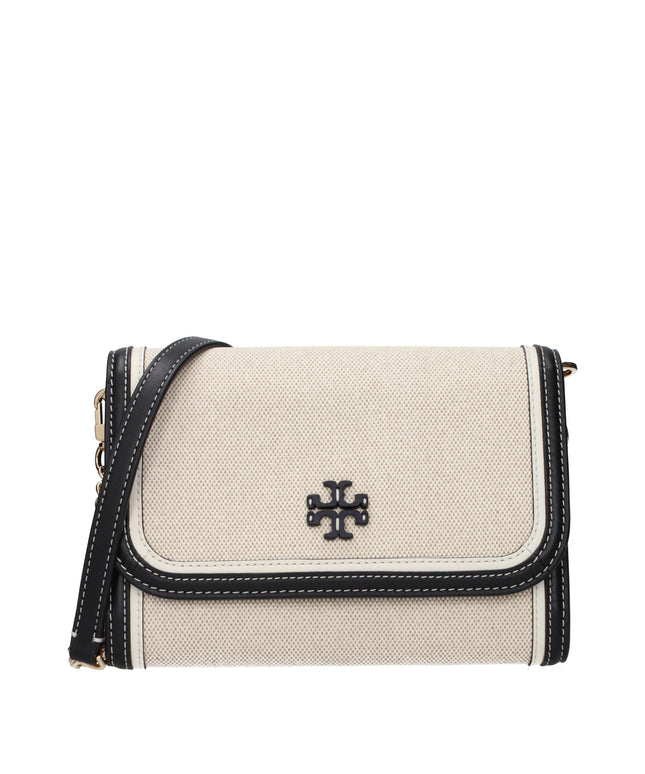 Tory Burch Beige Fabric Clutch Bags