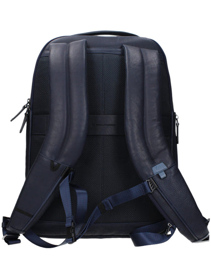 Piquadro Blue Leather Backpacks