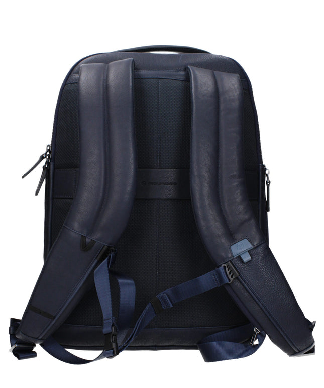Piquadro Blue Leather Backpacks